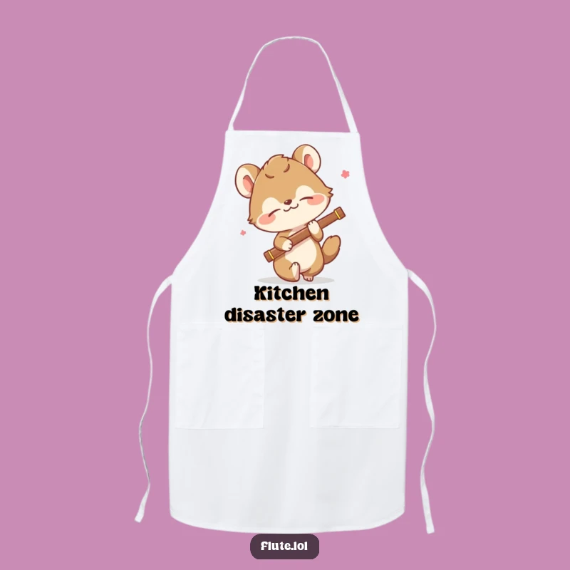 Funny Tripping Flute Player Apron: Cook with Comedic Mishaps