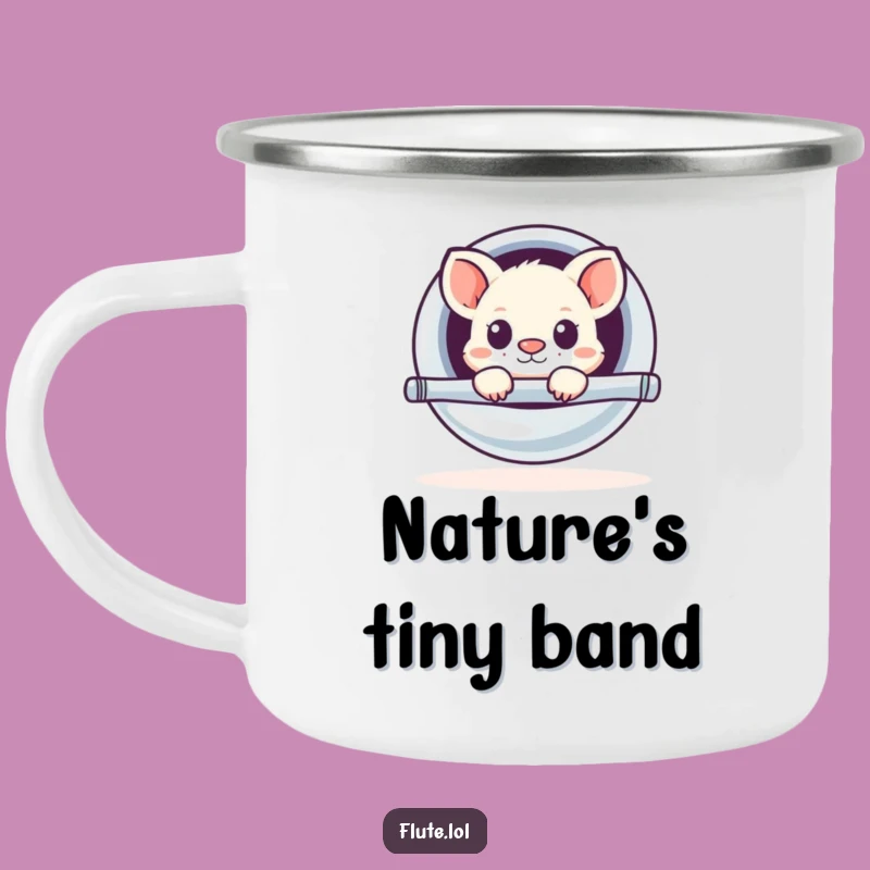 Funny Flute Peekaboo Camping Mug: Adventure with Musical Humor