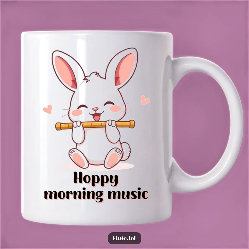 Funny Rabbit Flute Mug: A Joyful Musical Melody Gift for Music Lovers!