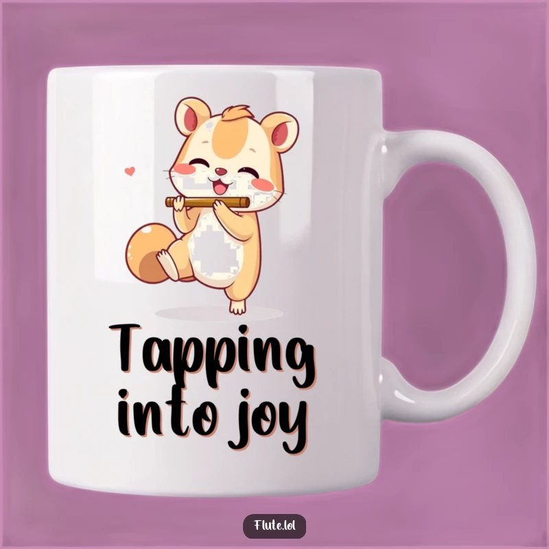 Funny Tapping Flute Dancer Mug: Joyful Animal Musician Gift