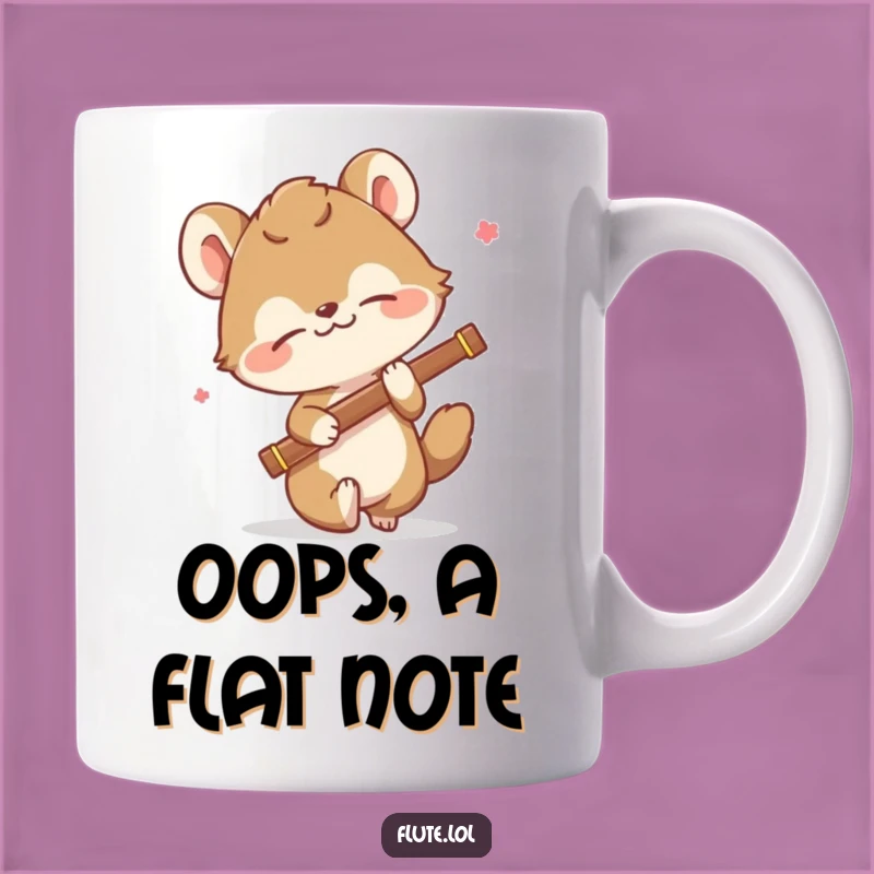 Funny Tripping Flute Player Mug: Hilarious Musician Mishap Gift