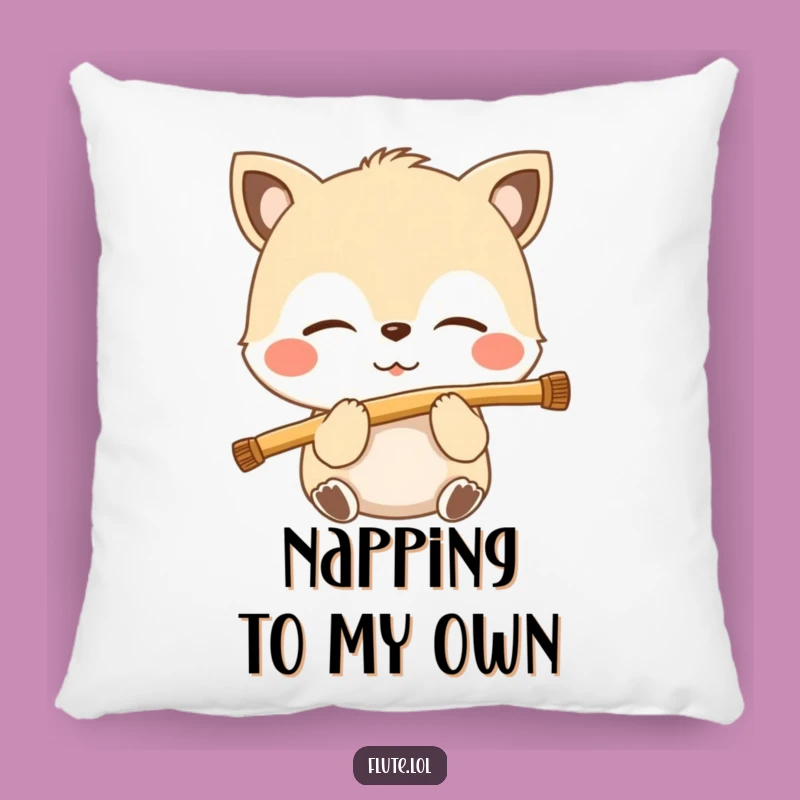 Funny Blissful Flute Breath Pillow: Cozy Up in Musical Serenity