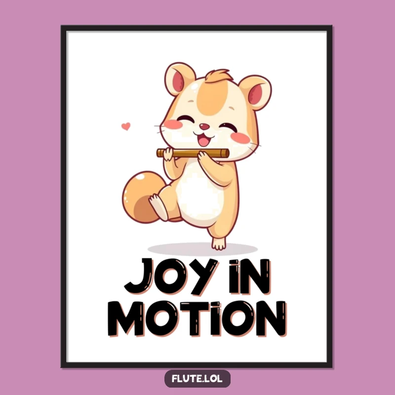 Funny Tapping Flute Dancer Digital Art: Instant Rhythmic Joy for Walls