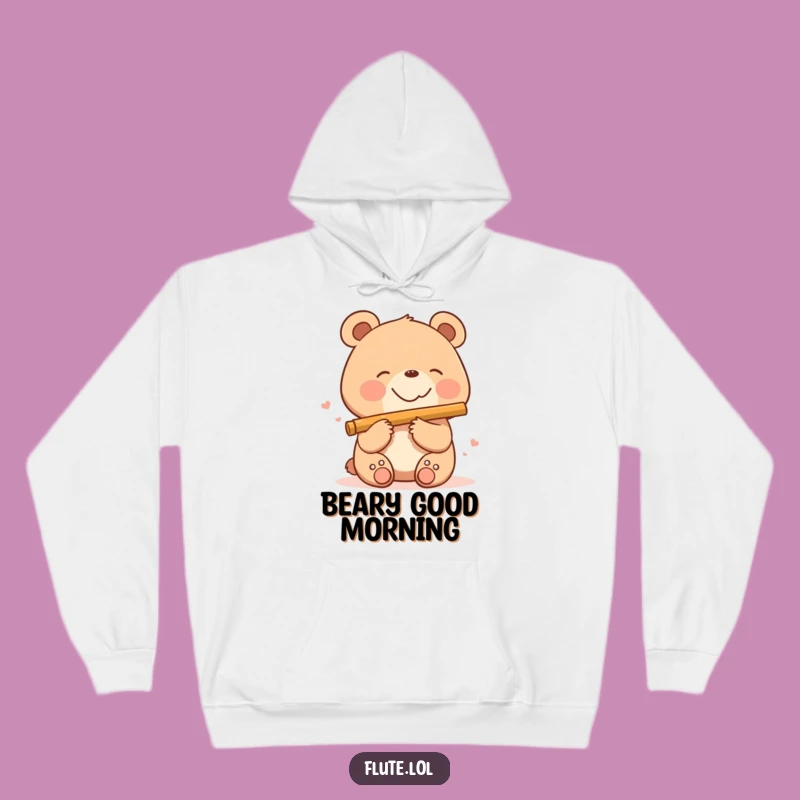 Funny Bear Flute Hoodie: Cozy Up with a Happy Melody!
