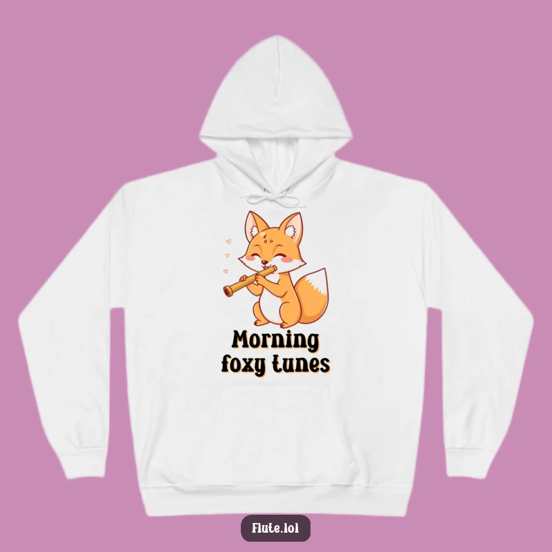 Funny Fox Flute Hoodie: Cozy Up with Musical Cheer!