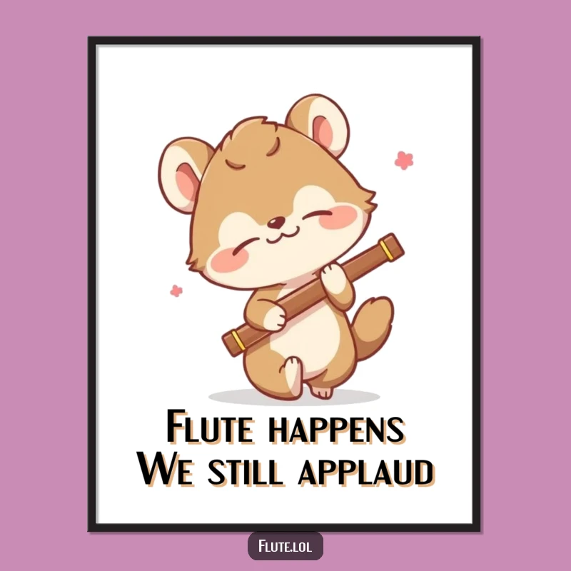Free Printable Funny Tripping Animal Wall Art - Comedic Flute Decor