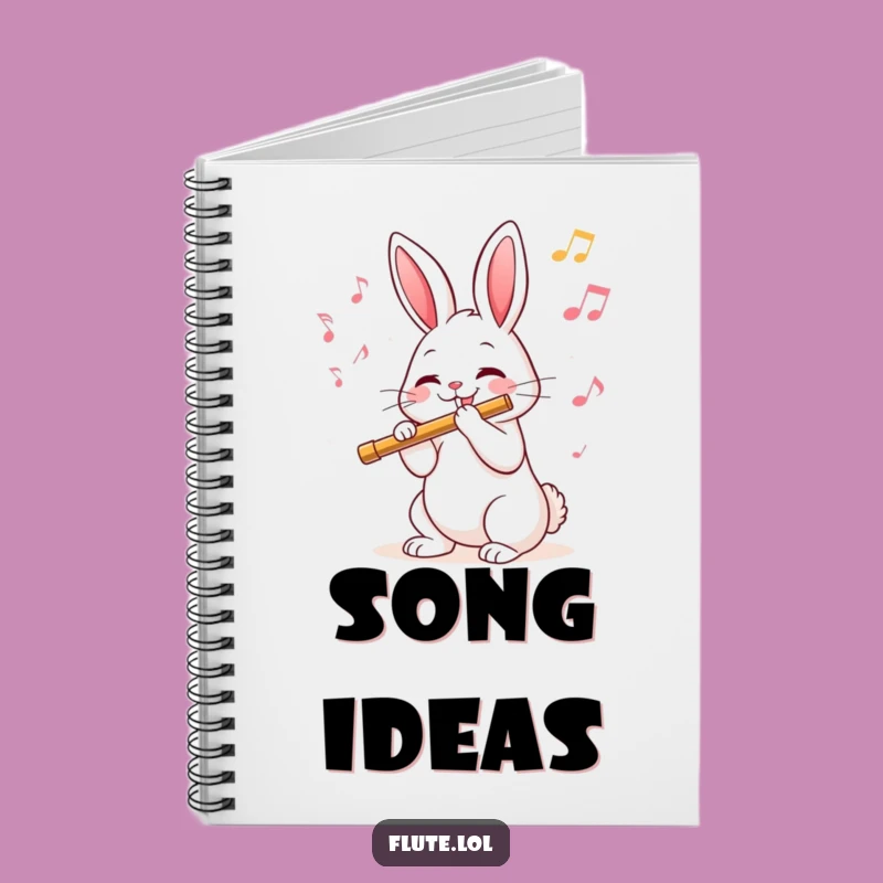 Funny Rabbit Flute Notebook: Compose Your Thoughts with Musical Flair, a Perfect Funny Gift