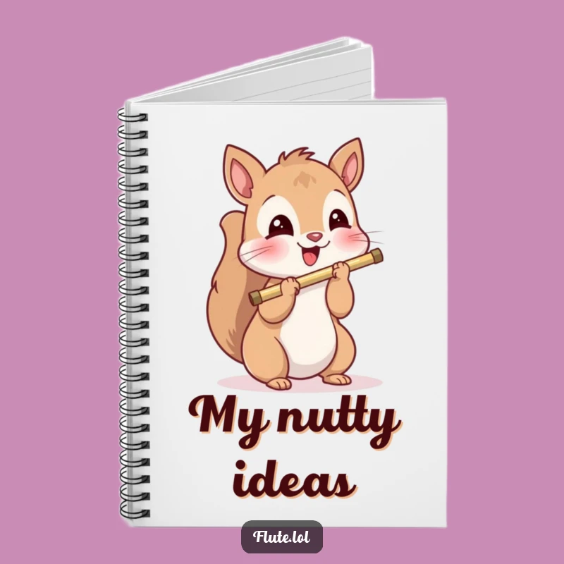 Funny Squirrel Flute Notebook: Compose Your Thoughts with Delight!
