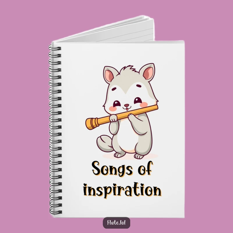 Funny Cheerful Flute Player Notebook: Write Notes with Musical Joy