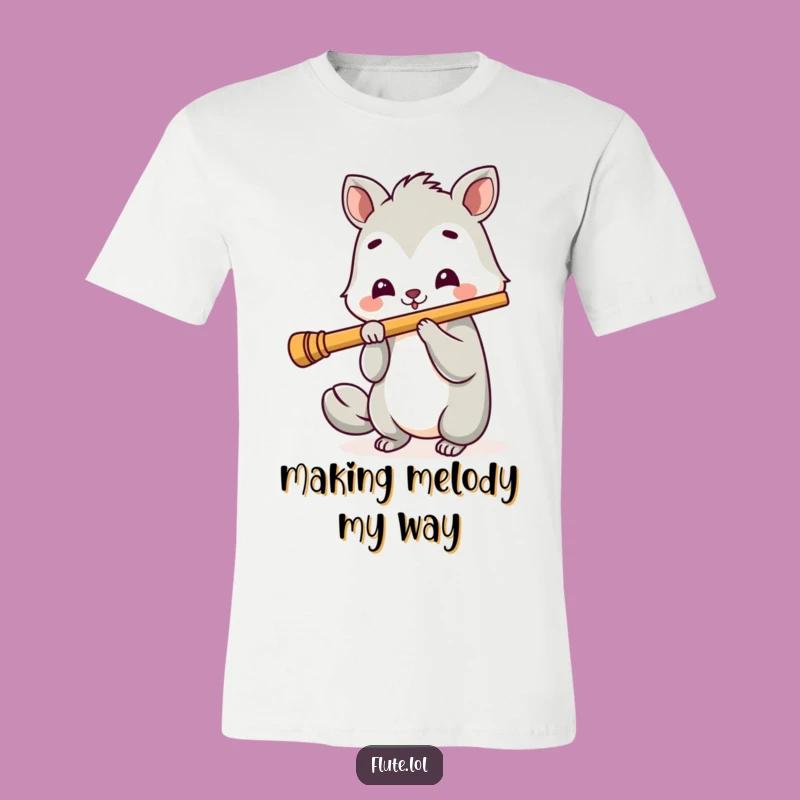 Funny Happy Flute Player T-Shirt: Cheerful Musician Apparel Gift