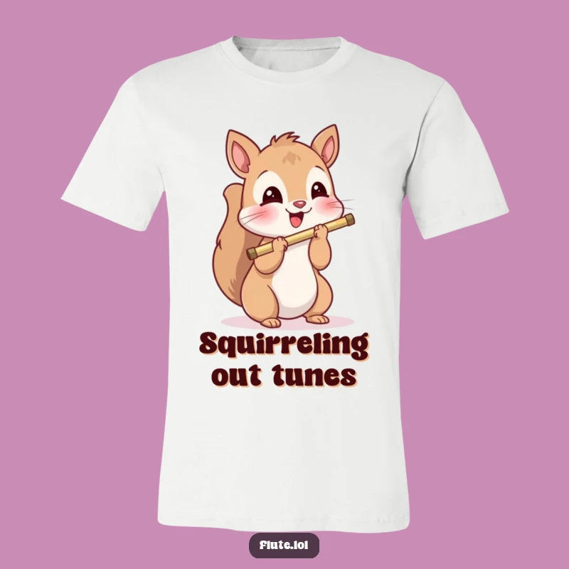 Funny Squirrel Flute T-Shirt: Playful Melodies for Your Style!