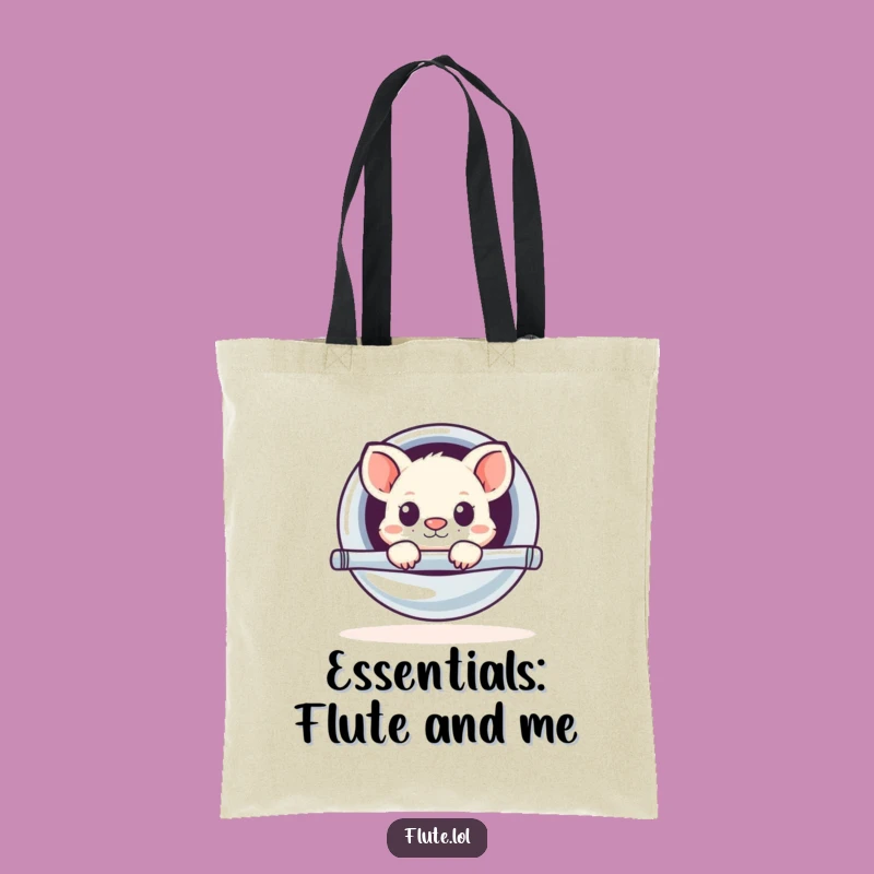 Funny Flute Peekaboo Tote Bag: Carry Your Essentials with Musical Humor