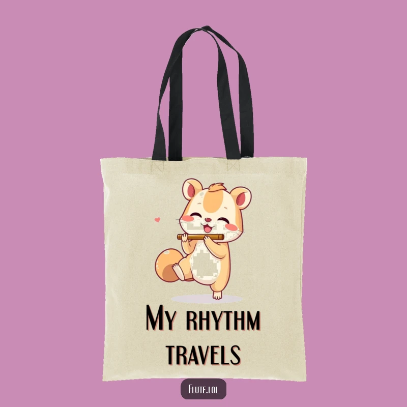 Funny Tapping Flute Dancer Tote Bag: Carry Your Rhythm & Smiles